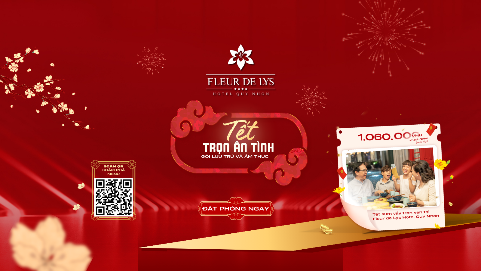 TẾT TRỌN ÂN TÌNH – GÓI NGHỈ DƯỠNG ẤM ÁP TẠI FLEUR DE LYS QUY NHƠN 