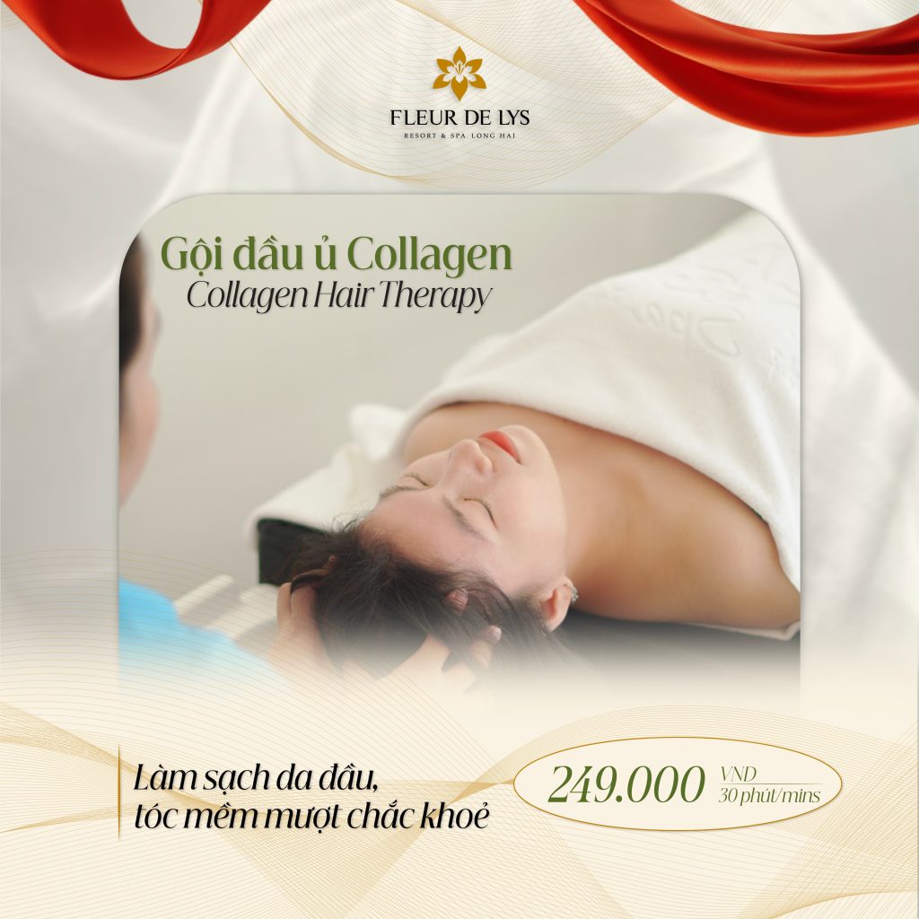 Gội đầu ủ Collagen chăm sóc tóc mềm mượt